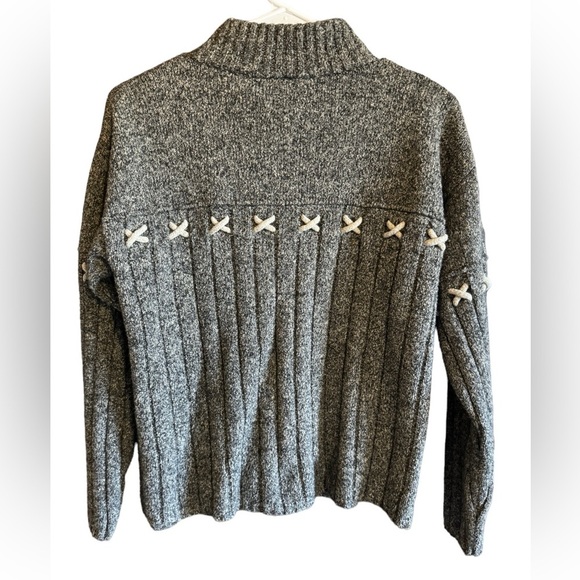 Cousin Johnny Cotton/Wool Blend Rib Knit Sweater, Size L - Picture 2 of 6